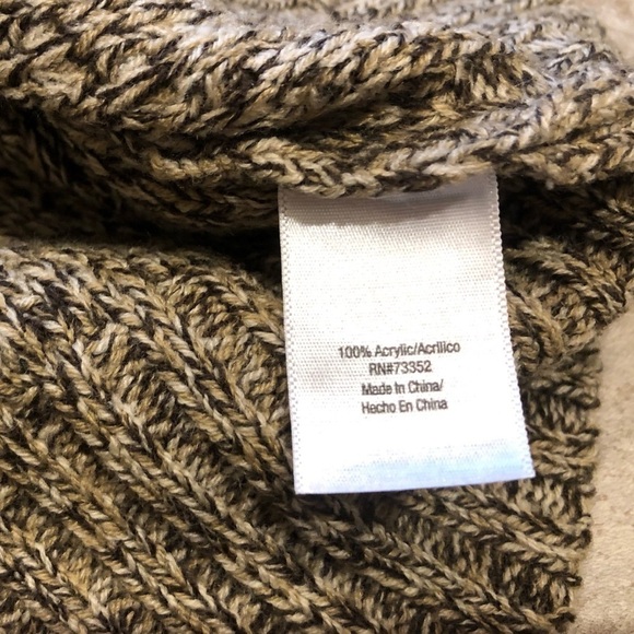 🆕 a.n.a textured short sleeve tunic sweater large pullover brown neutral - Picture 5 of 8